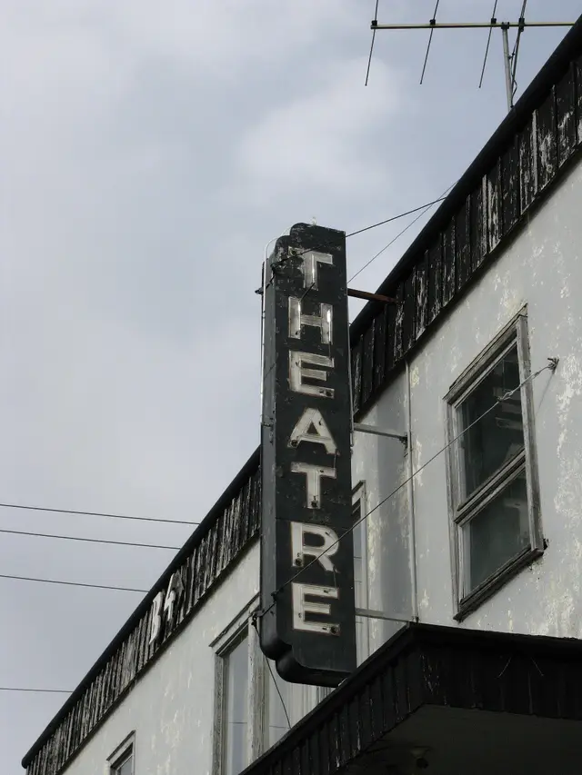Foam Lake Theatre sign